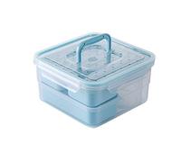 KFGISD, Portable Lunch Box Set Independent Lattice Leak-Proof Food Storage Container Microwaveble Bento Bo,Lunch Boxes,Lunch Boxes(Blue a)