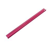 KFGISD, Professional Aluminum Alloy Straight Ruler Protective Scale Measuring Engineers Drawing Tool 3 Sizes Blue/Red Set,Rulers(Red45cm)