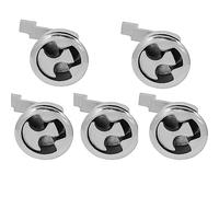 KFGISD, Push Button Lock,Trailer Paddle Lock,Caravan Door Lock, Flush Ring Non-Locking Latch with Turning Lock,Push-Button Locks