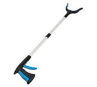 KFGISD, Reacher Grabber Tool, 32" Foldable Litter Picker Lightweight Aluminum Reaching Aid with Rotating Rubber Gripper,Rubbish Picker