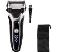 KFGISD, Rechargeable Electric Shaver Stainless Steel Shaving Machine Men 3D Triple Floating Blade Razor Shaver Barber Trimmer,Razors