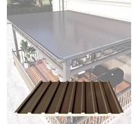 KFGISD, Roofing Sheets Mobile Homes Cladding Walling Sheeting, Heavy Duty Weatherproof Metal Roofing Panels ,Roof Panels(Brown,1.3m/4.3ft)