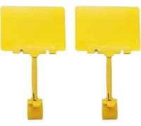 KFGISD, Rotatable Sign Display Holders with Reusable A6 Boards,Ideal for Supermarkets, Fruit Stalls, and Clothing Stores,Clamp-on Sign Holders(Yellow Board)