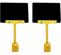 KFGISD, Rotatable Sign Display Holders with Reusable A6 Boards,Ideal for Supermarkets, Fruit Stalls, and Clothing Stores,Clamp-on Sign Holders(Black Board)