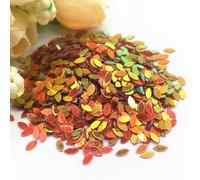 KFGISD, Sequins, 10/20g 2 * 4mm Mini Horse Eye Flat Oval Sequins for Nail Art Paillette Sewing Embellishment Findings Women,Sequins(Red with Gold)