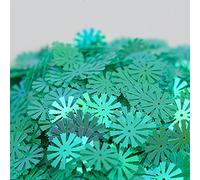 KFGISD, Sequins, 10g 15mm Sunflower PVC Paillette Loose Sequins for Crafts DIY Paillettes Glitter Confetti Garment Sewing Accessories,Sequins(Fresh Green)
