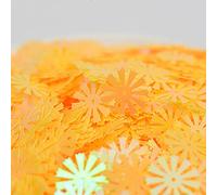 KFGISD, Sequins, 10g 15mm Sunflower PVC Paillette Loose Sequins for Crafts DIY Paillettes Glitter Confetti Garment Sewing Accessories,Sequins(Yellow)
