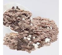 KFGISD, Sequins, 10g Champagne Sequin 3mm-10mm Glitter Cup Flat Round PVC Sequin Wedding Crafts Paillette Sewing Decoration DIY Accessory,Sequins(6mm Champagne)