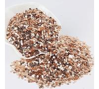 KFGISD, Sequins, 10g Champagne Sequin 3mm-10mm Glitter Cup Flat Round PVC Sequin Wedding Crafts Paillette Sewing Decoration DIY Accessory,Sequins(3mm Champagne)