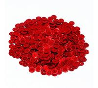 KFGISD, Sequins, 10g Flower Sequin 6mm Loose Sequins for Crafts Paillettes Craft Sewing Paillette,Sequins(Red)