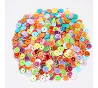 KFGISD, Sequins, 10g Flower Sequin 6mm Loose Sequins for Crafts Paillettes Craft Sewing Paillette,Sequins(Wheel Mix)
