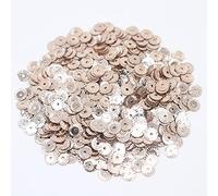 KFGISD, Sequins, 10g Flower Sequin 6mm Loose Sequins for Crafts Paillettes Craft Sewing Paillette,Sequins(Champagne)