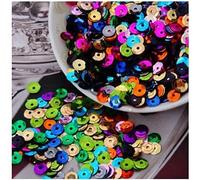 KFGISD, Sequins, 10g Multi Size 4mm 5mm 6mm Sequin PVC Round Cup Sequins Paillettes Sewing Wedding Crafts Women Garments Accessories,Sequins(Mix)