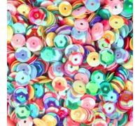 KFGISD, Sequins, 10g Multi Size 4mm 5mm 6mm Sequin PVC Round Cup Sequins Paillettes Sewing Wedding Crafts Women Garments Accessories,Sequins(Ab Mix)