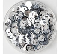 KFGISD, Sequins, 10g Multi Size 4mm 5mm 6mm Sequin PVC Round Cup Sequins Paillettes Sewing Wedding Crafts Women Garments Accessories,Sequins(Silver)