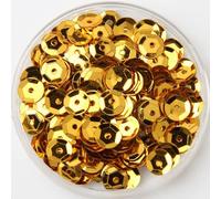 KFGISD, Sequins, 10g Multi Size 4mm 5mm 6mm Sequin PVC Round Cup Sequins Paillettes Sewing Wedding Crafts Women Garments Accessories,Sequins(Gold)