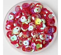 KFGISD, Sequins, 10g Multi Size 4mm 5mm 6mm Sequin PVC Round Cup Sequins Paillettes Sewing Wedding Crafts Women Garments Accessories,Sequins(Ab Red)