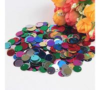KFGISD, Sequins, 10g Paillette Sequin 10mm 15mm 20mm 25mm Large Flat Round Edge Hole Loose Sequins for Crafts Dance,Sequins(Mix)