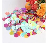 KFGISD, Sequins, 10g Paillette Sequin 10mm 15mm 20mm 25mm Large Flat Round Edge Hole Loose Sequins for Crafts Dance,Sequins(Ab Mix)