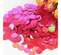 KFGISD, Sequins, 10g Paillette Sequin 10mm 15mm 20mm 25mm Large Flat Round Edge Hole Loose Sequins for Crafts Dance,Sequins(Abred)