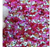 KFGISD, Sequins, 10mm Pink Glitter Cup Sequins Flower Sequin Sewing Wedding Craft Women Garments Accessories 10g,Sequins(Ab Red)