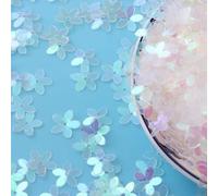 KFGISD, Sequins, 10mm Pink Glitter Cup Sequins Flower Sequin Sewing Wedding Craft Women Garments Accessories 10g,Sequins(Ab Transparent)