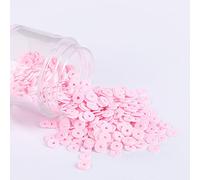 KFGISD, Sequins, 2000pcs 4mm Solid Colors Sequin Flat Round PVC Loose Sequins Paillettes Sewing Craft Women Cloth Embroidery Accessories,Sequins(Solid Light Pink)
