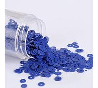 KFGISD, Sequins, 2000pcs 4mm Solid Colors Sequin Flat Round PVC Loose Sequins Paillettes Sewing Craft Women Cloth Embroidery Accessories,Sequins(Solid Dark Blue)