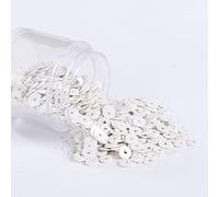 KFGISD, Sequins, 2000pcs 4mm Solid Colors Sequin Flat Round PVC Loose Sequins Paillettes Sewing Craft Women Cloth Embroidery Accessories,Sequins(Solid Off White)