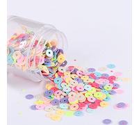 KFGISD, Sequins, 2000pcs 4mm Solid Colors Sequin Flat Round PVC Loose Sequins Paillettes Sewing Craft Women Cloth Embroidery Accessories,Sequins(Solid Random Mix)