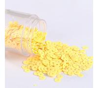 KFGISD, Sequins, 2000pcs 4mm Solid Colors Sequin Flat Round PVC Loose Sequins Paillettes Sewing Craft Women Cloth Embroidery Accessories,Sequins(Solid Yellow)