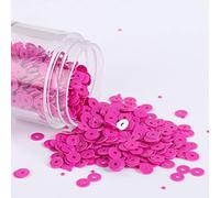 KFGISD, Sequins, 2000pcs 4mm Solid Colors Sequin Flat Round PVC Loose Sequins Paillettes Sewing Craft Women Cloth Embroidery Accessories,Sequins(Solid Rose)