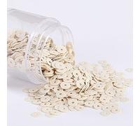 KFGISD, Sequins, 2000pcs 4mm Solid Colors Sequin Flat Round PVC Loose Sequins Paillettes Sewing Craft Women Cloth Embroidery Accessories,Sequins(Solid Beige)