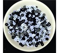 KFGISD, Sequins, 2000pcs 4mm Solid Colors Sequin Flat Round PVC Loose Sequins Paillettes Sewing Craft Women Cloth Embroidery Accessories,Sequins(Solid Mix Whiteblack)