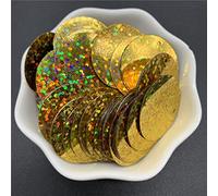 KFGISD, Sequins, 200pcs 25mm PVC Flat Round Loose Sequins with 1 Side Hole Paillettes Sewing Wedding Craft Accessories DIY Pendant Sequin Trim,Sequins(1)