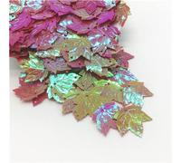 KFGISD, Sequins, 20g Maple Leaf Shape Sequin 21mm Multicolor Loose PVC Sequins Paillettes DIY Sewing Crafts Women Garments,Sequins(Ab Red)