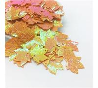 KFGISD, Sequins, 20g Maple Leaf Shape Sequin 21mm Multicolor Loose PVC Sequins Paillettes DIY Sewing Crafts Women Garments,Sequins(Ab Orange)