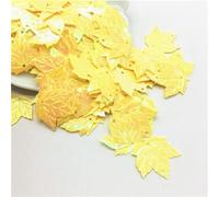 KFGISD, Sequins, 20g Maple Leaf Shape Sequin 21mm Multicolor Loose PVC Sequins Paillettes DIY Sewing Crafts Women Garments,Sequins(Ab Yellow)