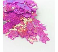 KFGISD, Sequins, 20g Maple Leaf Shape Sequin 21mm Multicolor Loose PVC Sequins Paillettes DIY Sewing Crafts Women Garments,Sequins(Ab Rose Red)