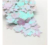 KFGISD, Sequins, 20g Maple Leaf Shape Sequin 21mm Multicolor Loose PVC Sequins Paillettes DIY Sewing Crafts Women Garments,Sequins(Ab White)