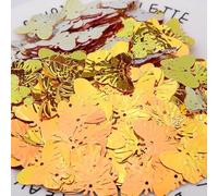 KFGISD, Sequins, 23mm Glitter Butterfly PVC Loose Sequins Paillette Sewing Craft for Wedding Decoration Garment Dress Shoe Caps DIY Accessory,Sequins(Golden Red)