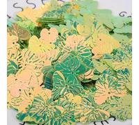 KFGISD, Sequins, 23mm Glitter Butterfly PVC Loose Sequins Paillette Sewing Craft for Wedding Decoration Garment Dress Shoe Caps DIY Accessory,Sequins(Golden Green)