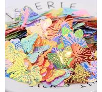 KFGISD, Sequins, 23mm Glitter Butterfly PVC Loose Sequins Paillette Sewing Craft for Wedding Decoration Garment Dress Shoe Caps DIY Accessory,Sequins(Random Mix)