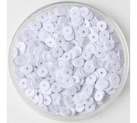KFGISD, Sequins, 3mm 4mm 5mm 6mm Flat Round PVC Loose Sequins Paillette Sewing Craft for Wedding Decoration Garment Dress,Sequins(White)