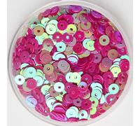 KFGISD, Sequins, 3mm 4mm 5mm 6mm Flat Round PVC Loose Sequins Paillette Sewing Craft for Wedding Decoration Garment Dress,Sequins(Ab Rose Red)