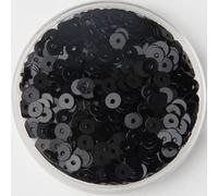 KFGISD, Sequins, 3mm 4mm 5mm 6mm Flat Round PVC Loose Sequins Paillette Sewing Craft for Wedding Decoration Garment Dress,Sequins(Black)