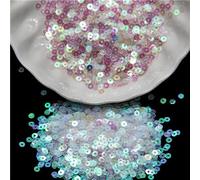 KFGISD, Sequins, 3mm 4mm 5mm 6mm Sequin Flat Round Loose Sequins Crafts Paillette Sewing Clothes Decoration DIY Accessory,Sequins(Ab Transparent)