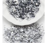 KFGISD, Sequins, 3mm 4mm 5mm 6mm Sequin Flat Round Loose Sequins Crafts Paillette Sewing Clothes Decoration DIY Accessory,Sequins(Silver)