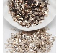 KFGISD, Sequins, 3mm 4mm 5mm 6mm Sequin Flat Round Loose Sequins Crafts Paillette Sewing Clothes Decoration DIY Accessory,Sequins(Champagne)
