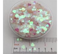 KFGISD, Sequins, 3mm 4mm 6mm Heart PVC Loose Sequin Glitter Paillettes for Nail Art Manicure Wedding Confetti Ornament Crafts Accessory,Sequins(Ab Transparent)